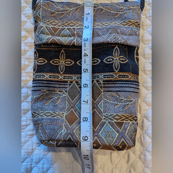 Maruca WILD WEST Boulder Colorado Handmade Tapestry Crossbody Bag - Picture 8 of 12